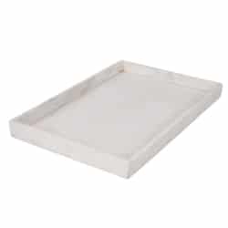Marmor bakke i hvid Bahne - 30x45 cm