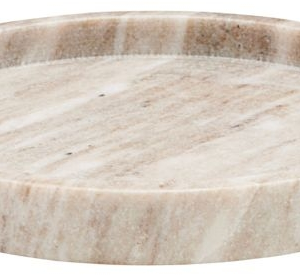 Badeværelsesbakke Meraki Tray Treasures marmor Ø25 cm beige
