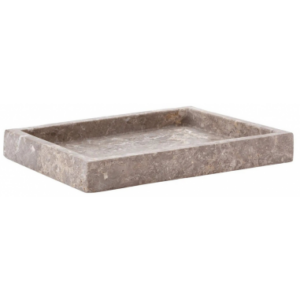 Conor kvadrat bakke i marmor H3 x B30 x D30 cm - Beige marmor