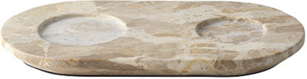 Dekorationsbakke Kristina Dam Marble Bottle Tray marmor beige 14x26 cm