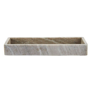 Marmor bakke, beige - 12x30 cm.