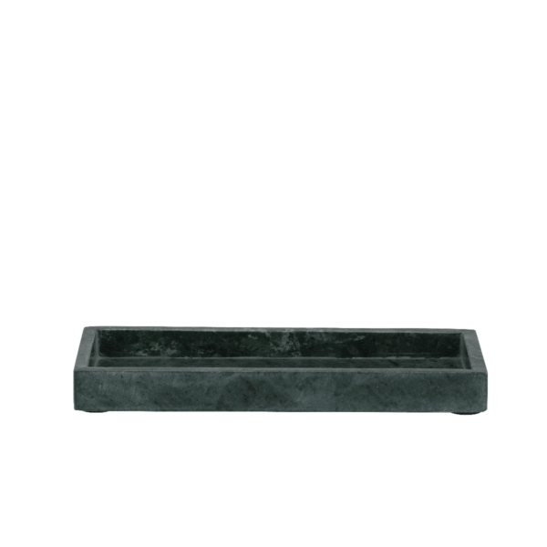 Marmor bakke, grøn - 30x12 cm.