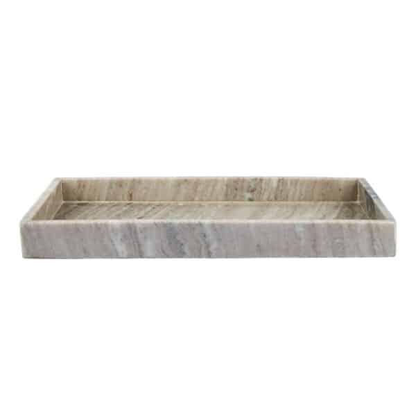 Marmor bakke, beige - 22x40 cm.