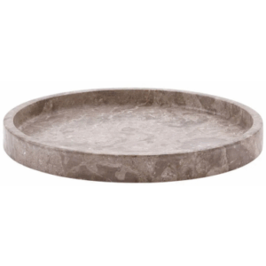 Hammam rund bakke i marmor H3 x Ø30 cm - Beige marmor