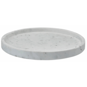 Hammam rund bakke i marmor H3 x Ø30 cm - Hvid marmor