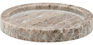 Marmor organiseringsbakke Meraki Marble Ø12,5 x H2 cm mørk beige