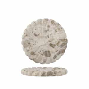Bloomingville - Marlie Fad, Natur, Marmor, D22,5xH2,5 cm